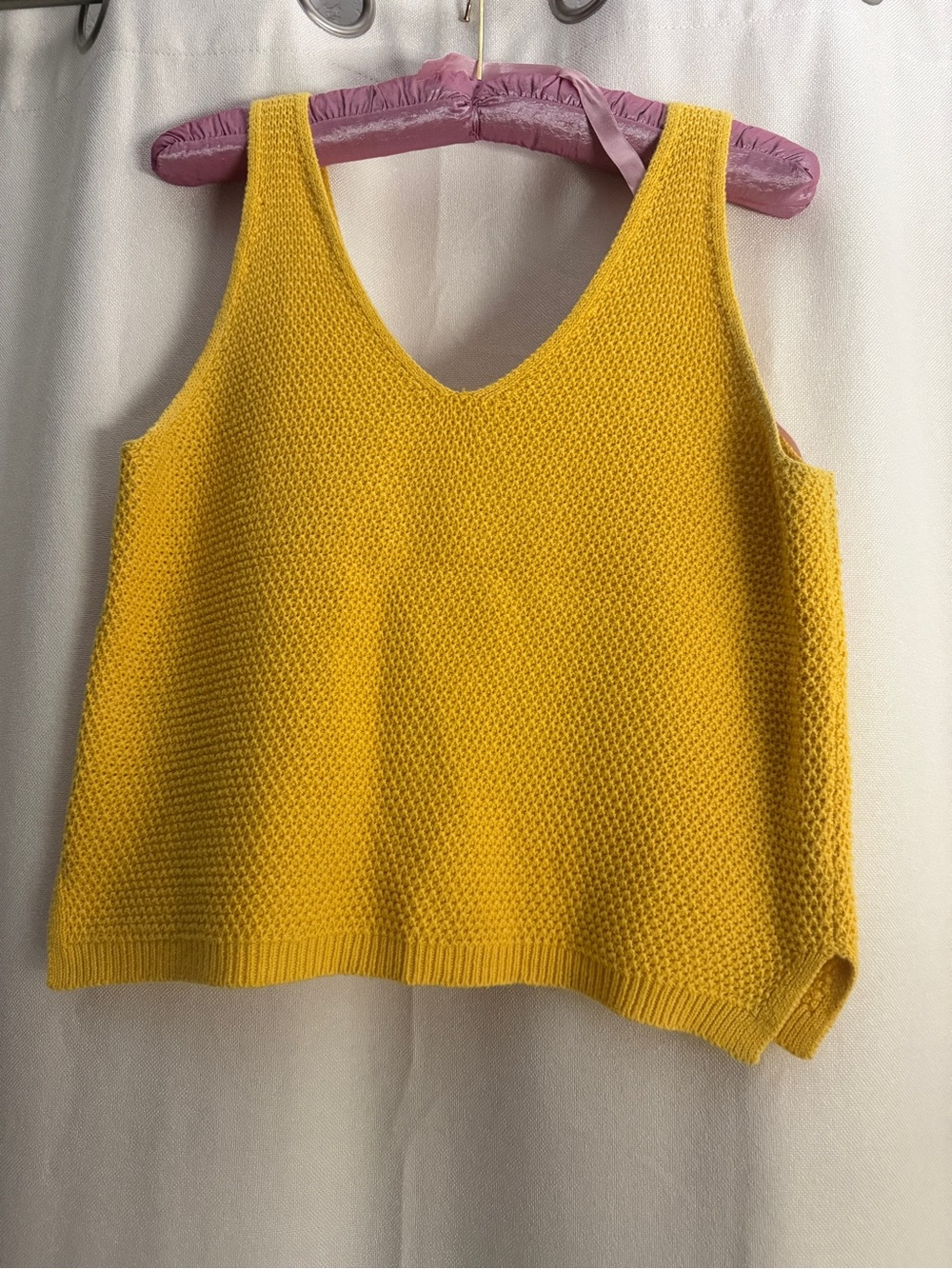 Marine Layer Bright Yellow V-Neck Knit Tank
